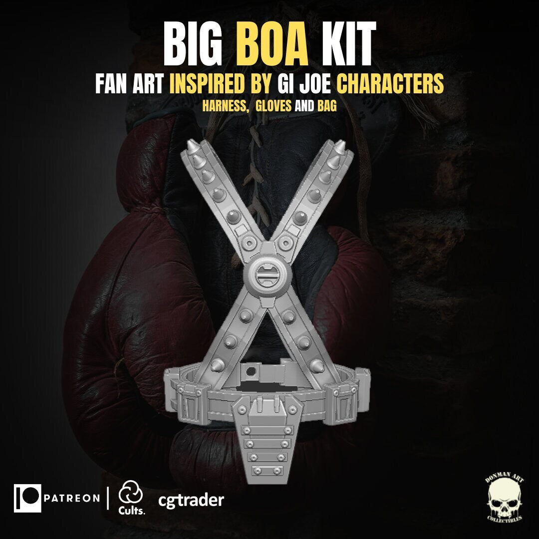 Big Boa Kit, head, harness, gloves for 6 inch action figures GI Joe Classified,