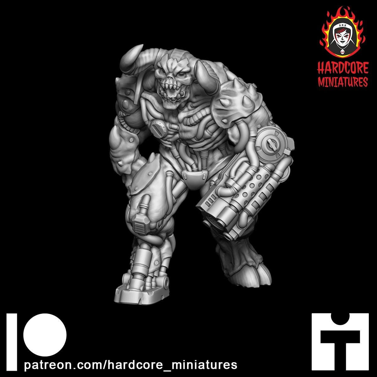 Doom Cyberdemon 32mm dnd miniature doom video game Cyber Demon