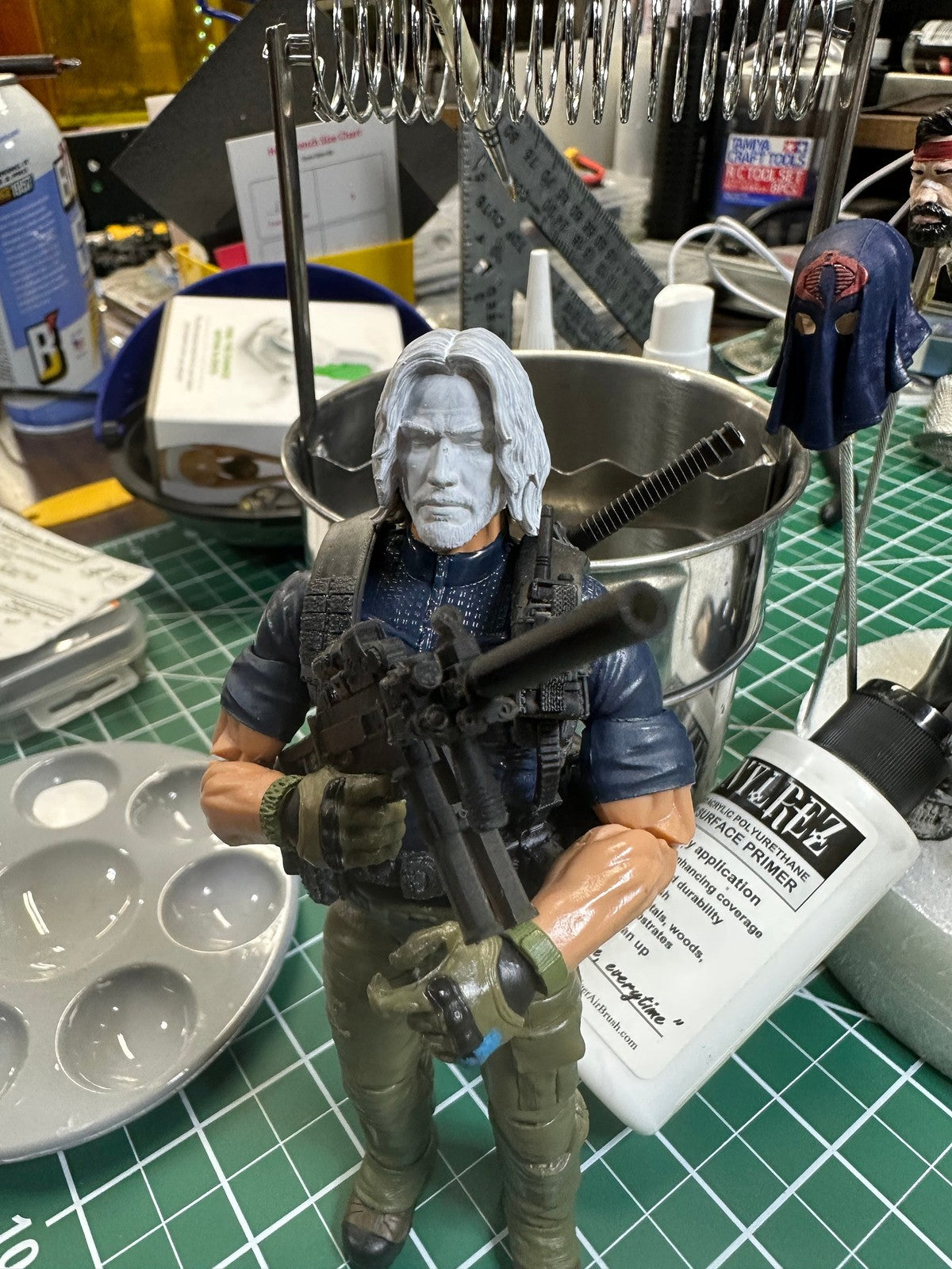 John Wick, baba yaga kit, head sculpt GI Joe Classified 1/12 scale head unpaint