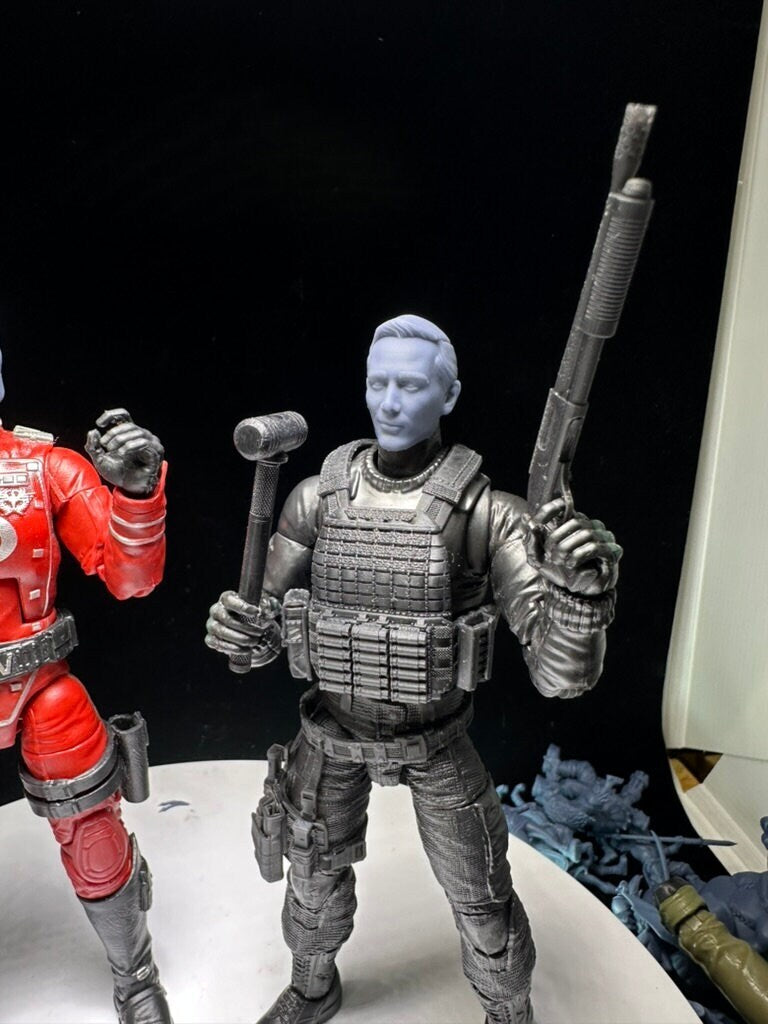 Pee Wee Herman head for 6 inch action figures GI Joe Classified, mezco, neca, b