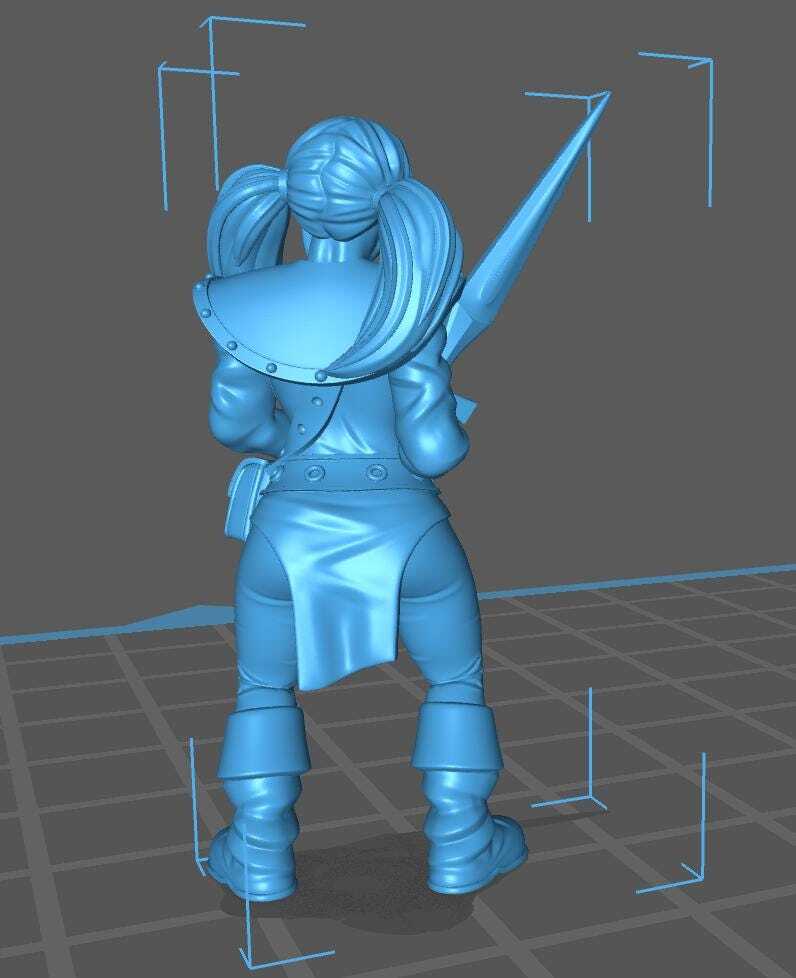 HeroQuest female Elf - Miniatures Unpainted 32mm Dungeons and Dragons