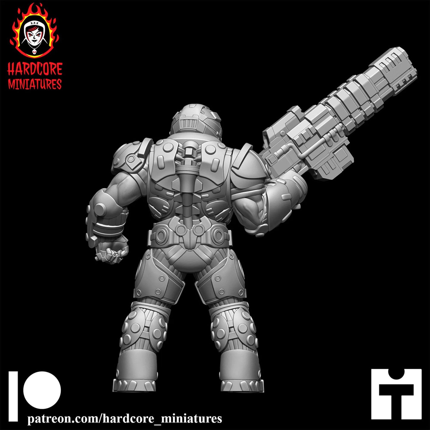 Demon Crusher Doomguy 32mm dnd miniature Martian Trooper doom video game