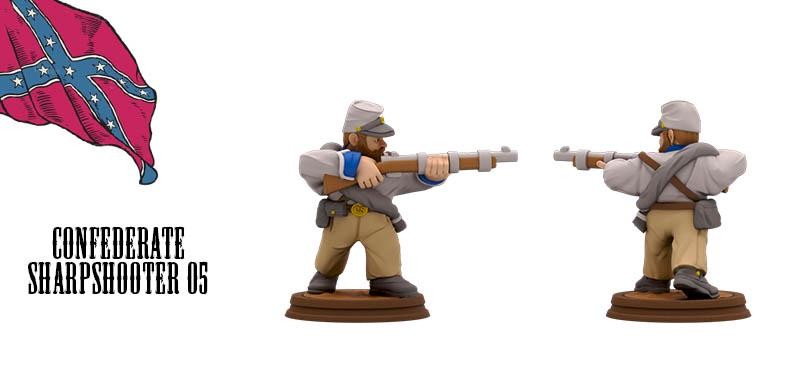 Confederate sharpshooters American Civil War Set DnD Miniature, Tabletop RPG, F