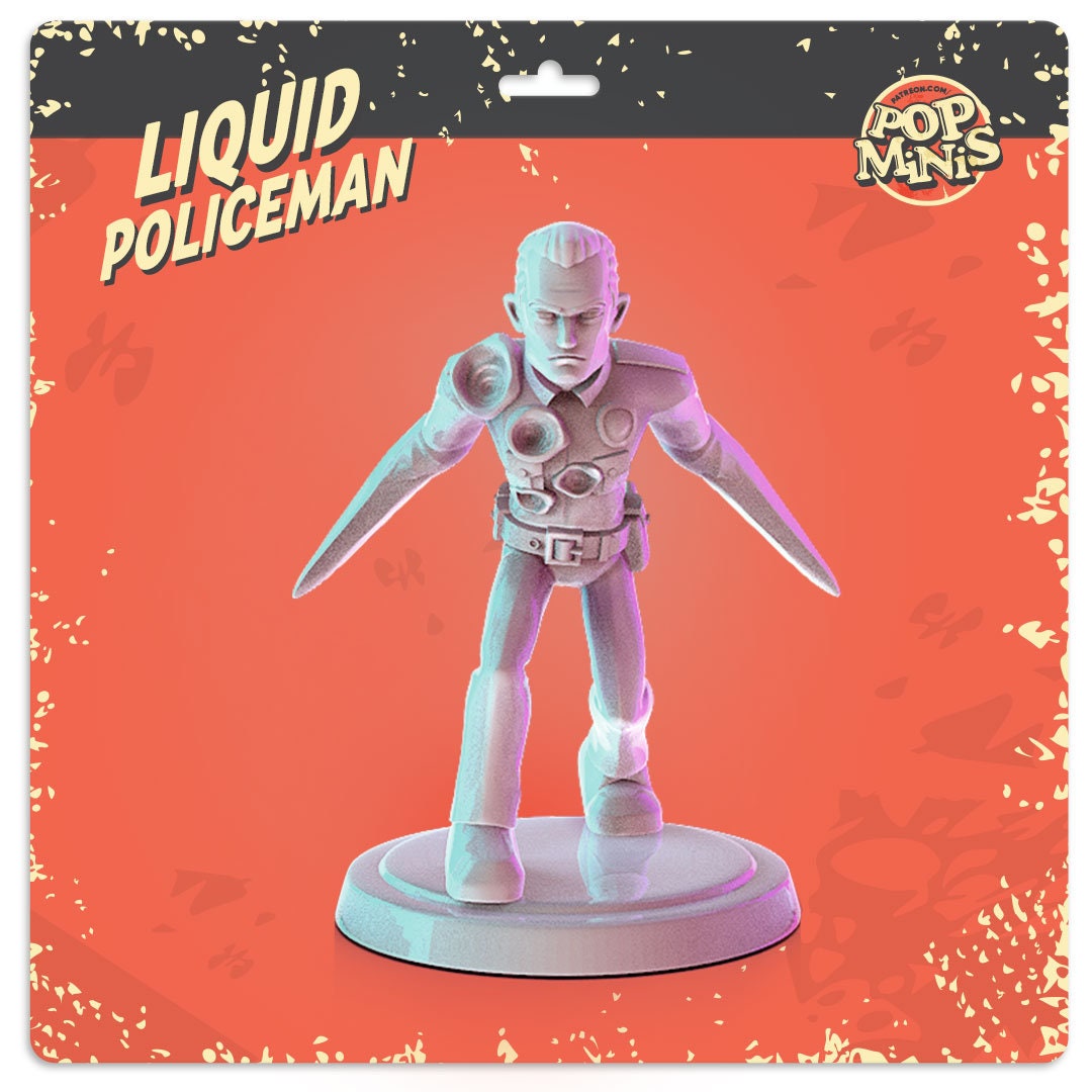 Terminator 2 3d printed minis Popmini 34mm tabletop DND gaming