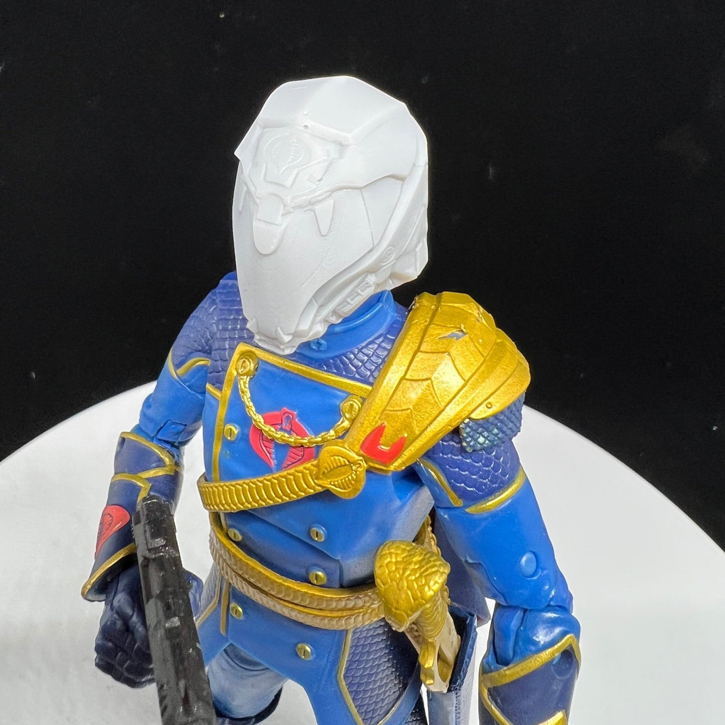 GI Joe Cobra Commander Custom Head Set 6" - Hooded, Classic, Movie Edition