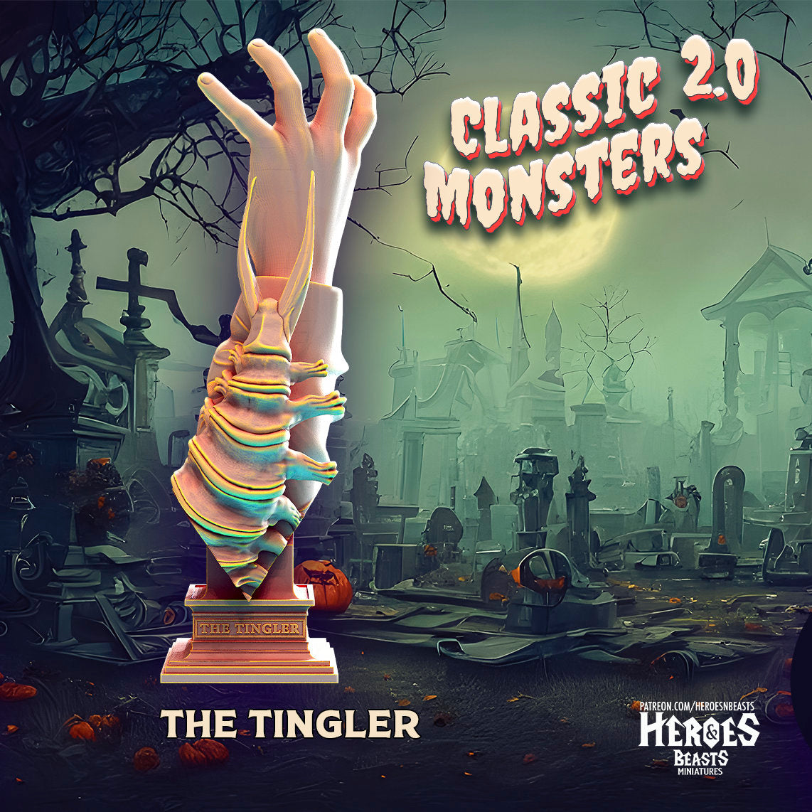 The Tingler | hand Miniature | Heroes & Beasts | Classic Movie Monsters | DnD |