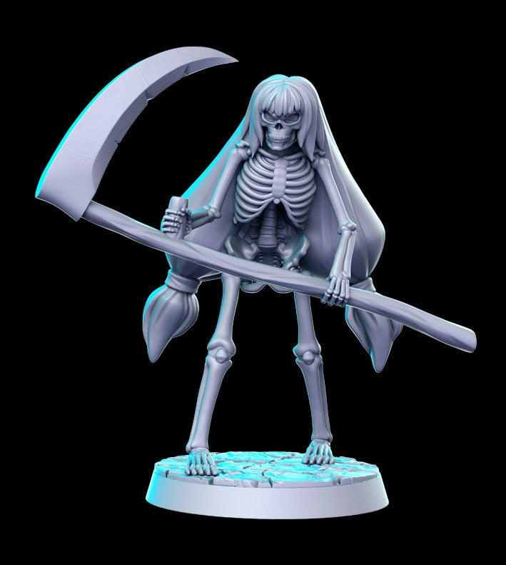 HeroQuest female Skeleton 2 styles - Miniatures Unpainted 32mm Dungeons and Dra