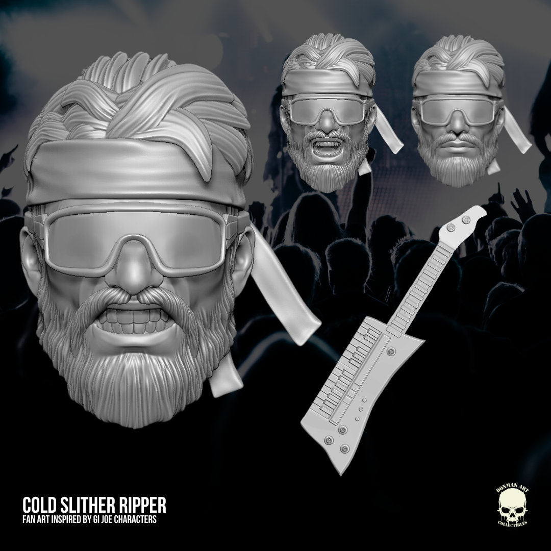 Cold Slither Ripper kit dreadnok GI Joe Classified 1/12 scale head unpainted 1: