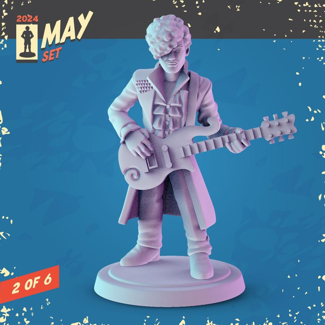 Rock Icons 36mm Minis: Tabletop Gaming, DnD, Music Fan Gift