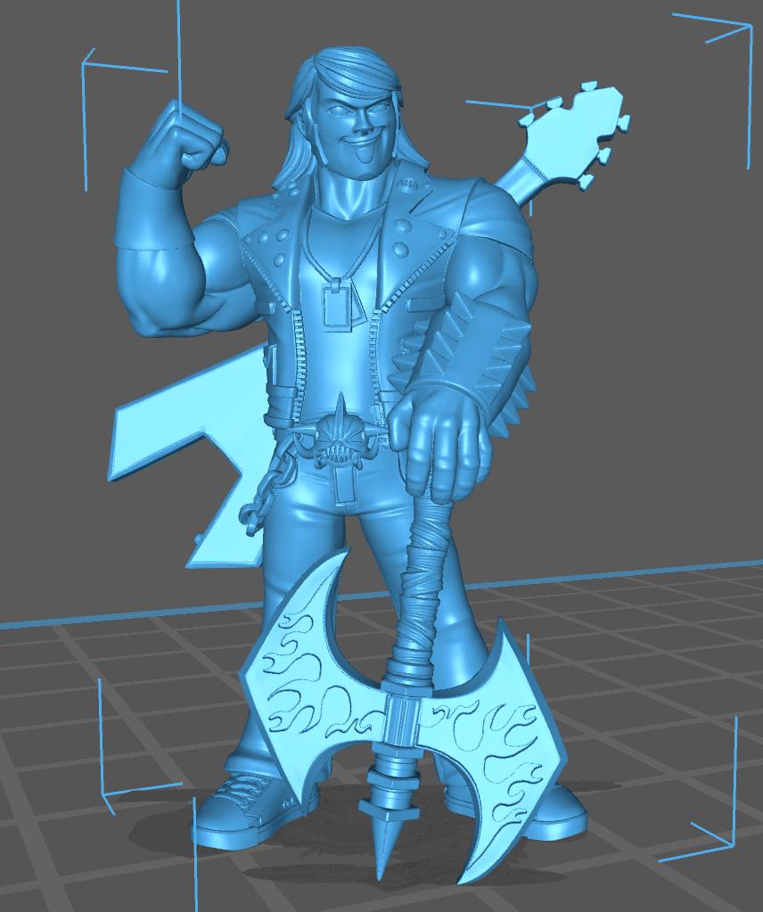 Eddie Rigs | Brutal Legend| Jack Black - 40mm Miniature | DnD Mini | Superhero