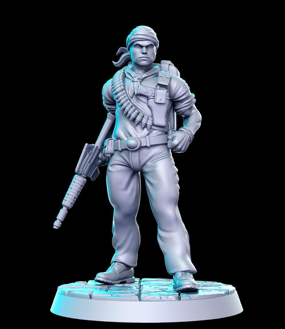 GI Joe DnD Miniature, Tabletop RPG DnD Mini, D&D Figurines, Fantasy Gaming and