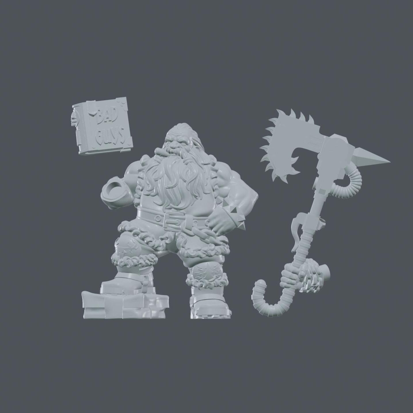 Santa Squatus : 32mm table top mini army builder santa ORC