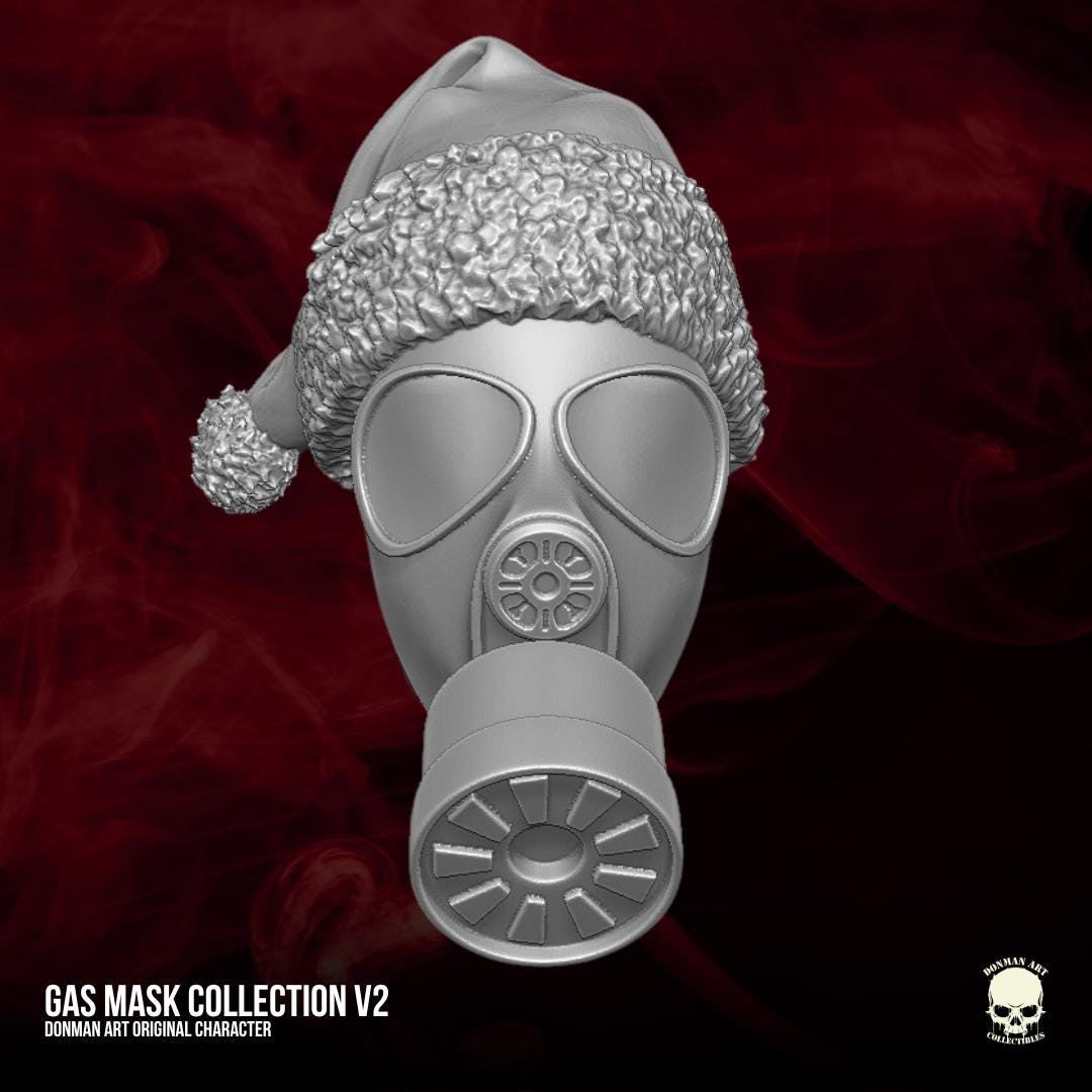 Gas Mask Head: 6-inch Trooper, 1/12 Scale Action Figure