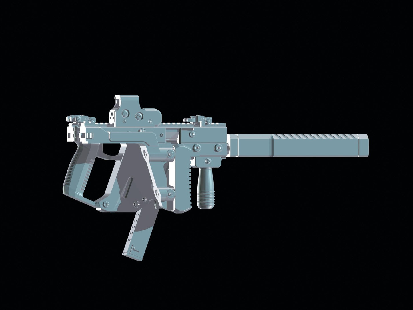 1/12 Scale Kriss Vector SMG: Toy Rifle Accessory for Action Figures