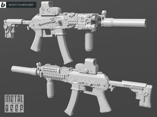 1/12 PP-19 Vityaz Suppressed Assault Rifle SMG 1:12 Scale Toy Accessory GI Joe
