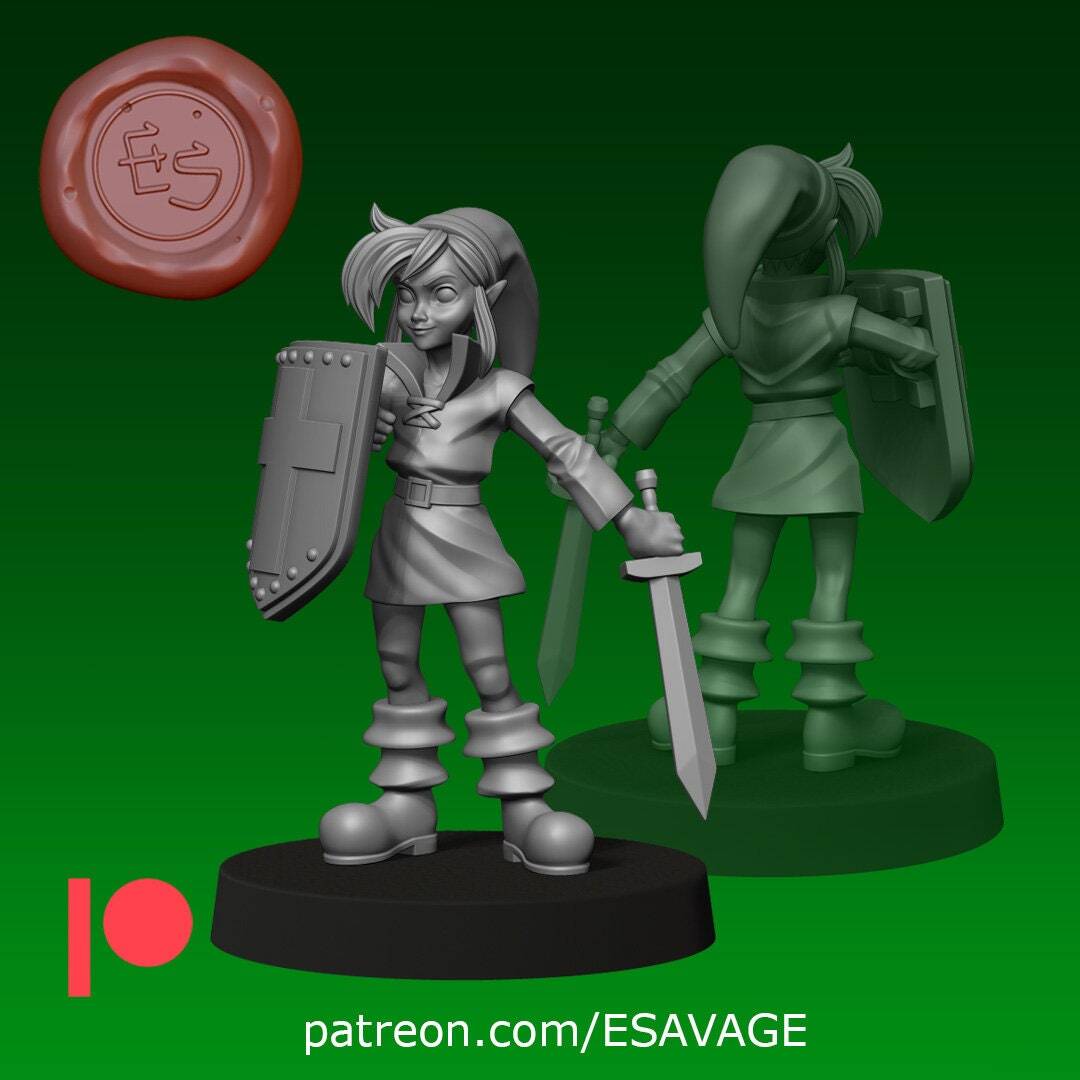 Elven Adventurer - 32mm Miniature | DnD Mini | Superhero Miniature | RN EStudios