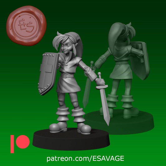 Elven Adventurer - 32mm Miniature | DnD Mini | Superhero Miniature | RN EStudios