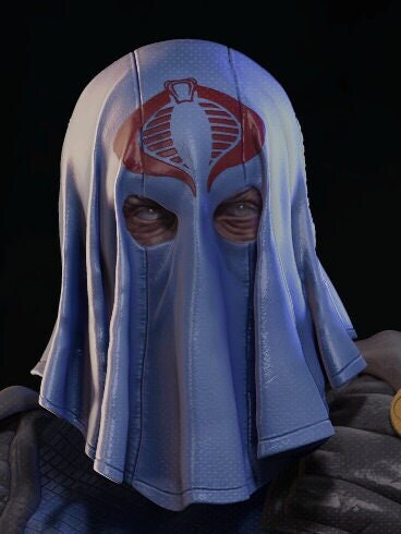 GI Joe Cobra Commander Custom Head Set 6" - Hooded, Classic, Movie Edition