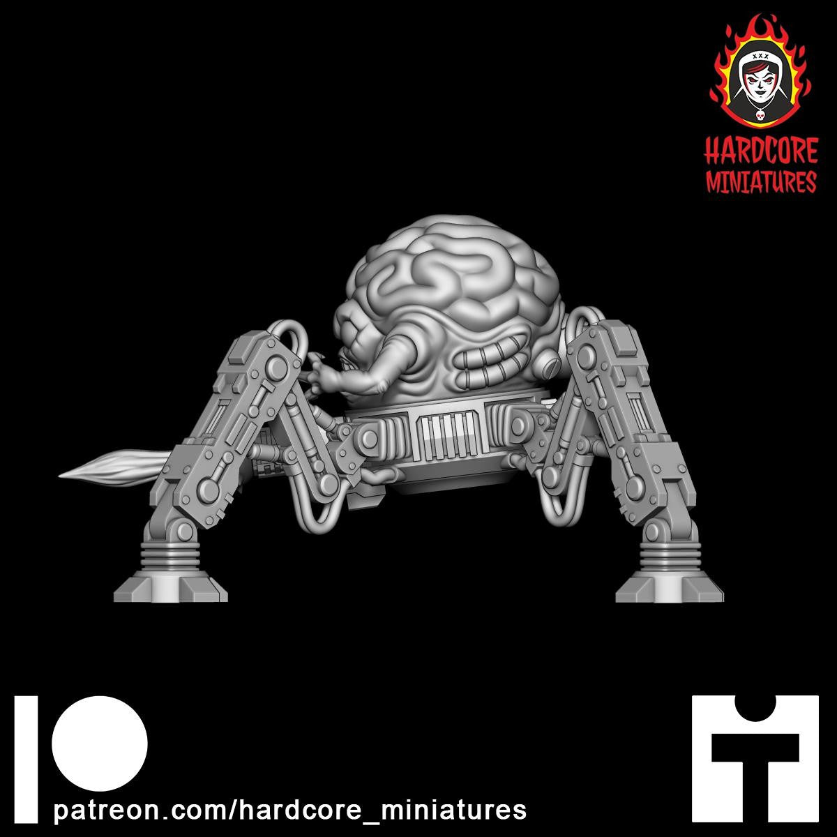 Doom arachnoBrain Shooting 32mm dnd miniature doom video game Arachnotron