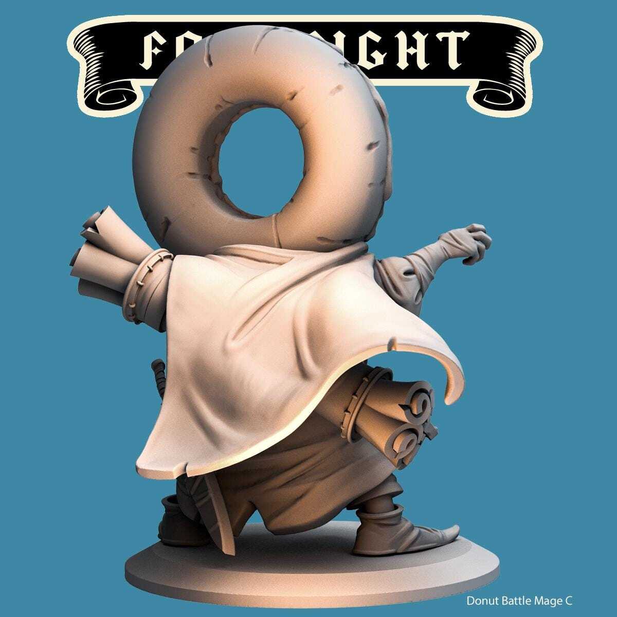 Donut Battle Mage -- Food Fight! tabletop gaming DnD 32mm | 75MM