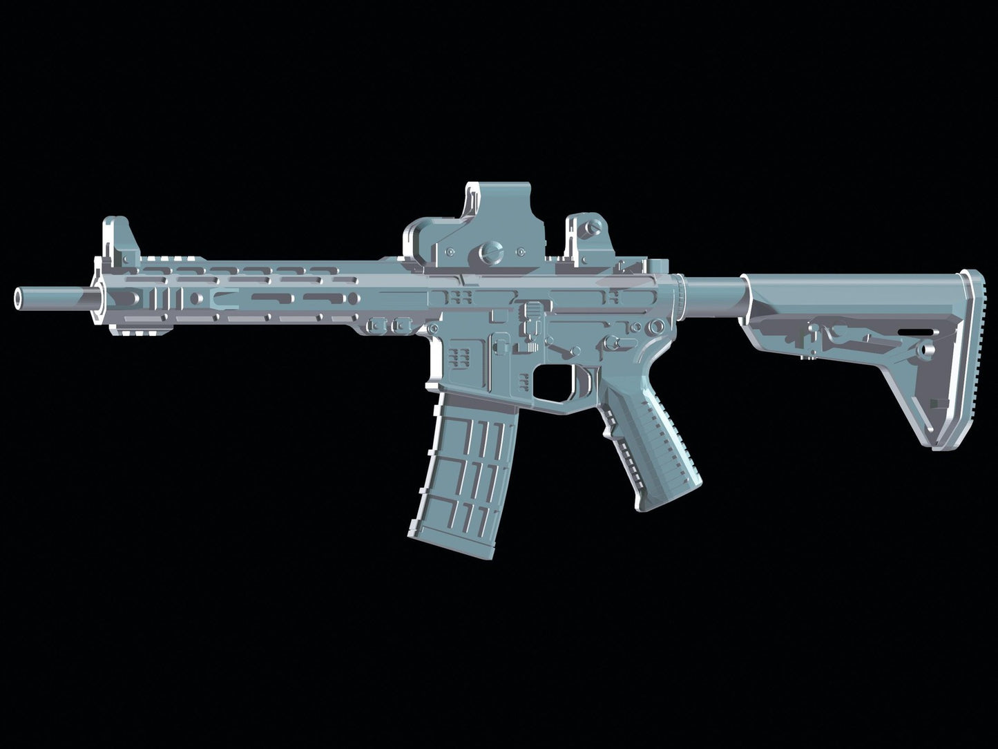 1/12 AR-15 Assault Rifle 1:12 Scale Toy Rifles for toy action figures GI Joe Cl