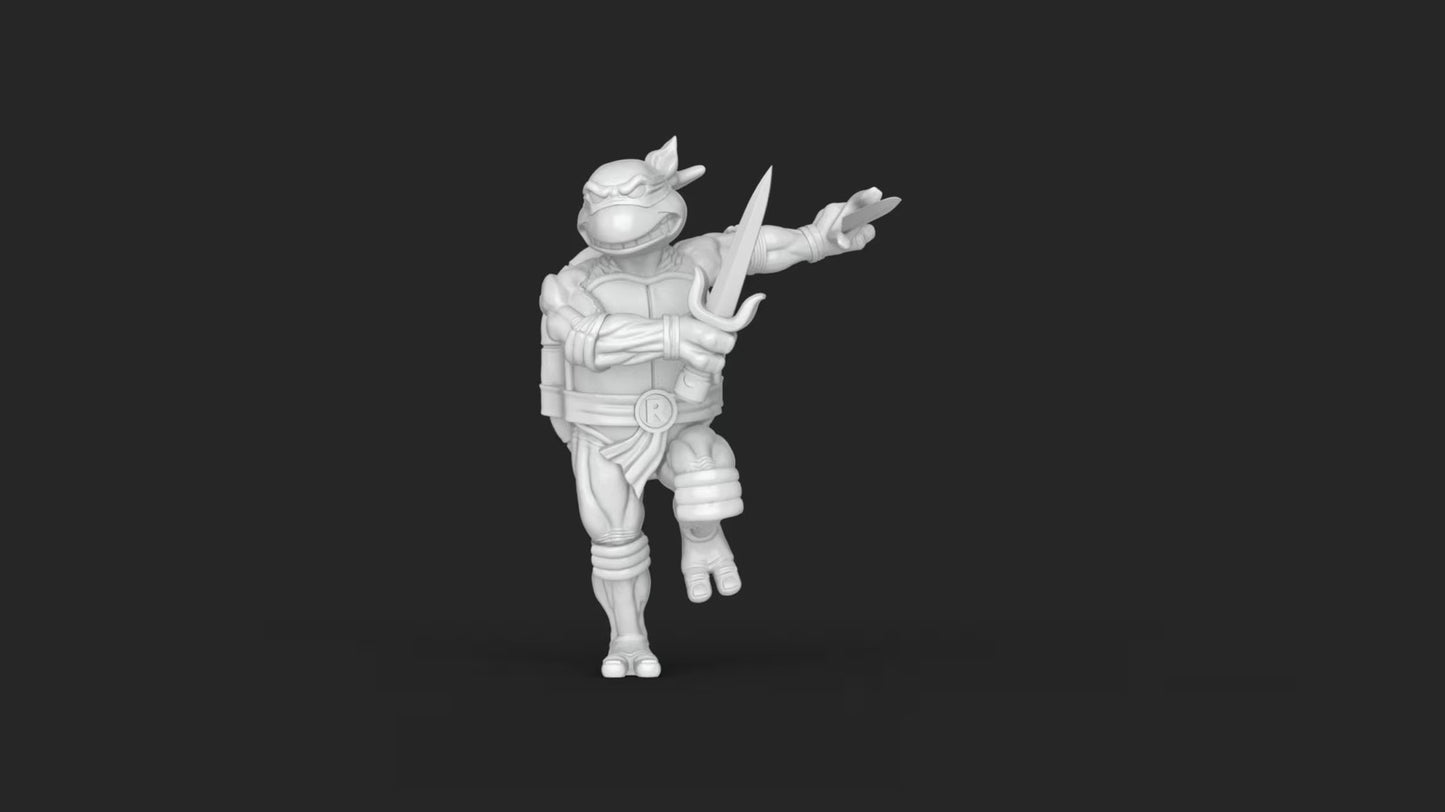Teenage Mutant Ninja Turtles TMNT Miniatures - complete set 32mm Dioramas, tabl