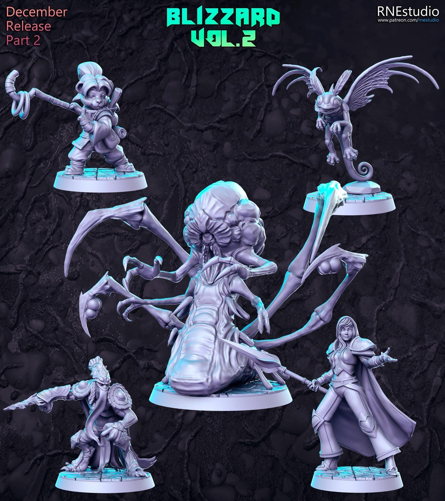 Blizzard Vo2 Full Set DnD Miniature, Tabletop RPG DnD Mini, D&D Figurines, Fant