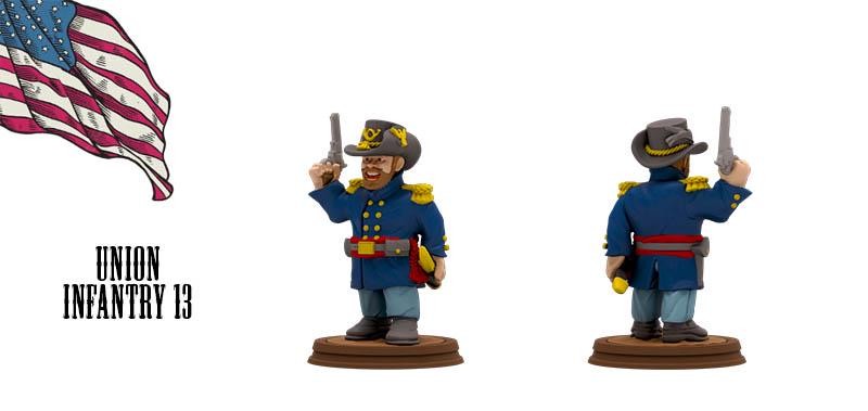 Union Infantry Miniature Set: American Civil War Tabletop RPG - 15mm/18mm/28mm/