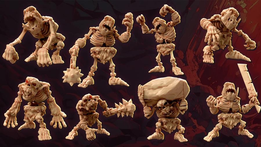 Trolls Legion Of Bones : 32mm table top mini army builder Skeleton bonegore tro