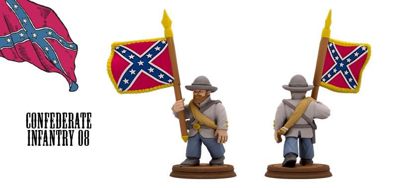 Confederate Infantry American Civil War Set DnD Miniature, Tabletop RPG, D&D Fi