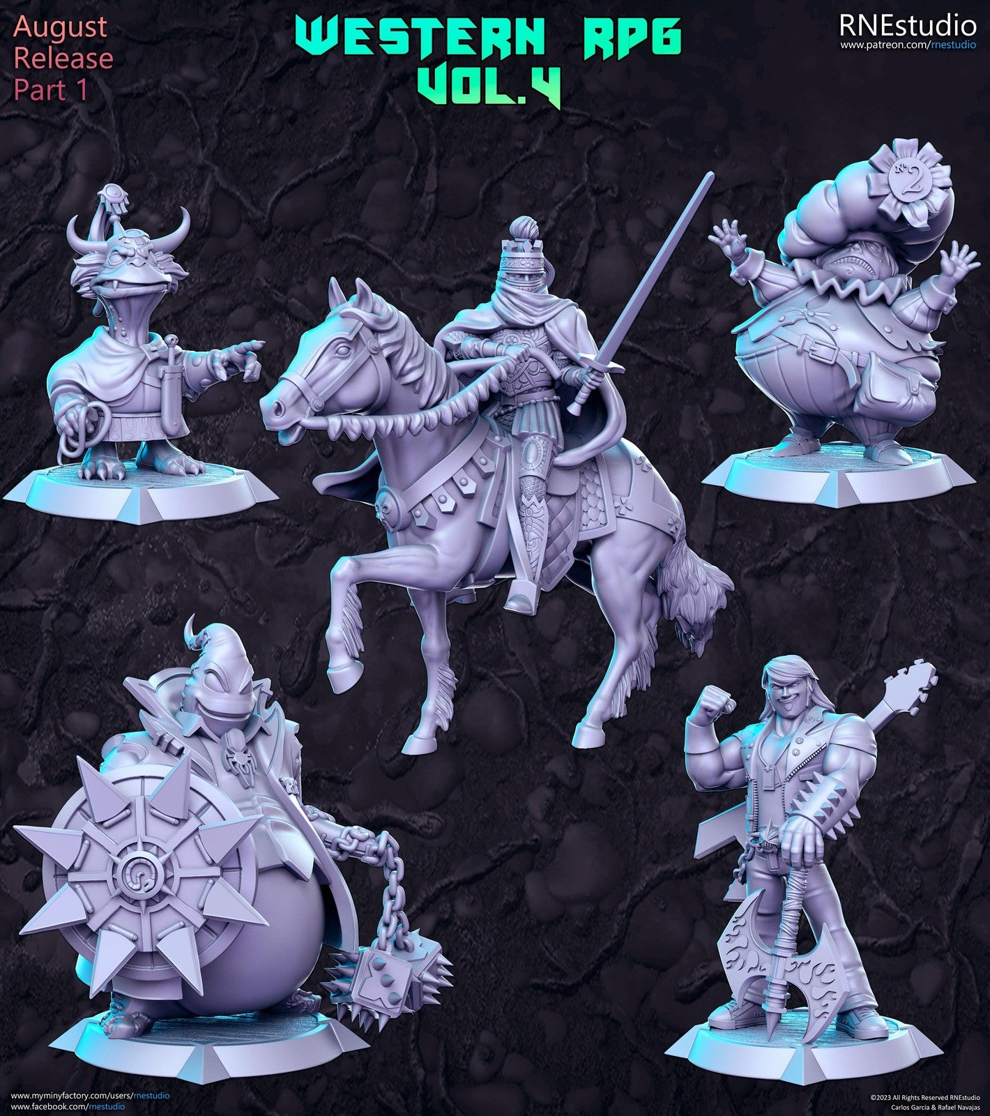 Western RPG Vol 4 Full Set DnD Miniature, Tabletop RPG DnD Mini, D&D Figurines,