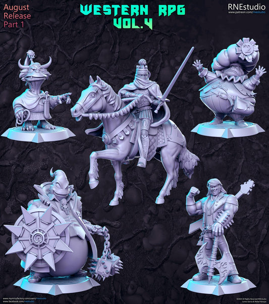 Western RPG Vol 4 Full Set DnD Miniature, Tabletop RPG DnD Mini, D&D Figurines,