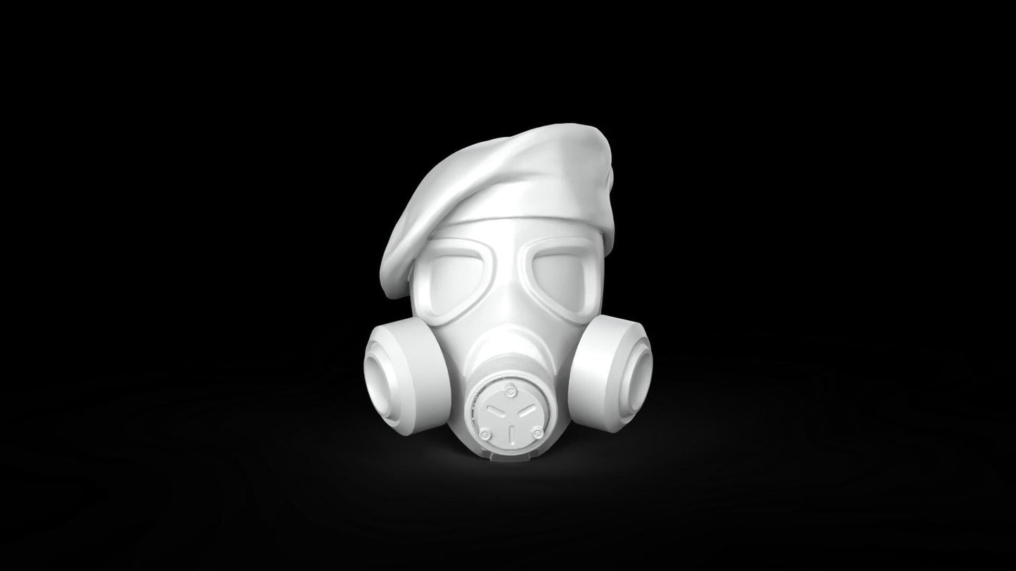 Gas Mask Head: 6-inch Trooper, Mezco, Black Series, Legends 1/12 Scale