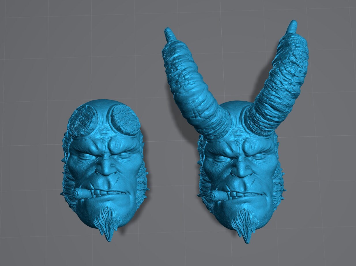 HellBoy custom 6" action figure custom head set mezco one12, 1000toys, Figma, c
