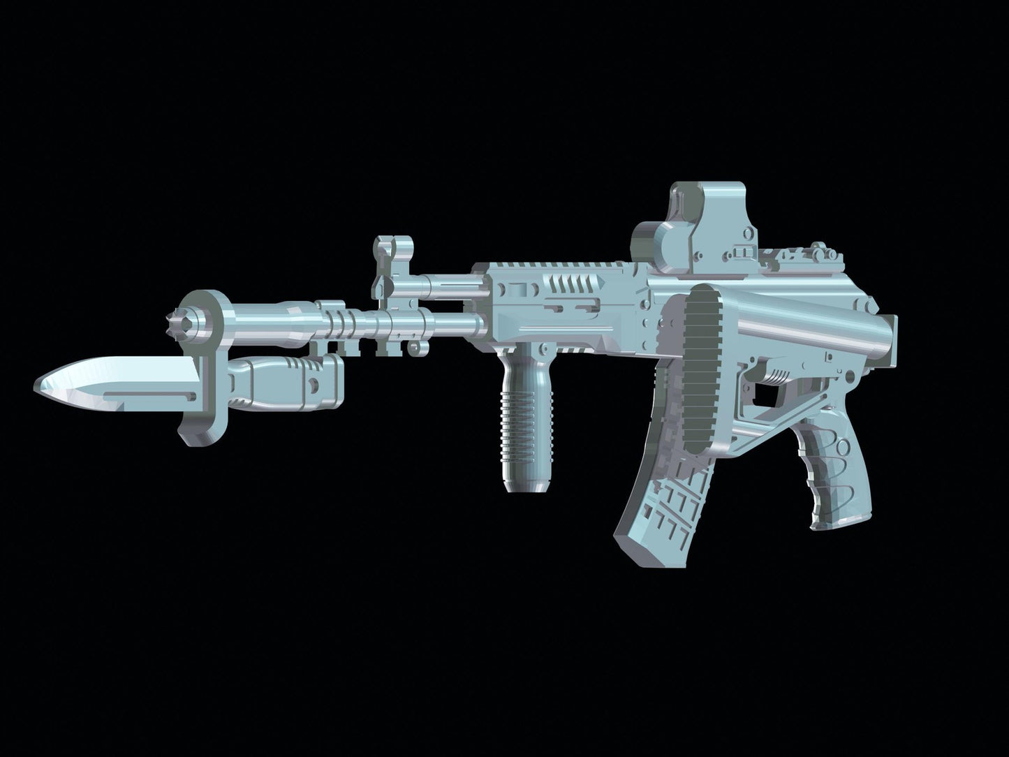 3d Printed AK-12 set Eotech bayonet 1:12 6" GI Joe Classified/Marvel Legends AK