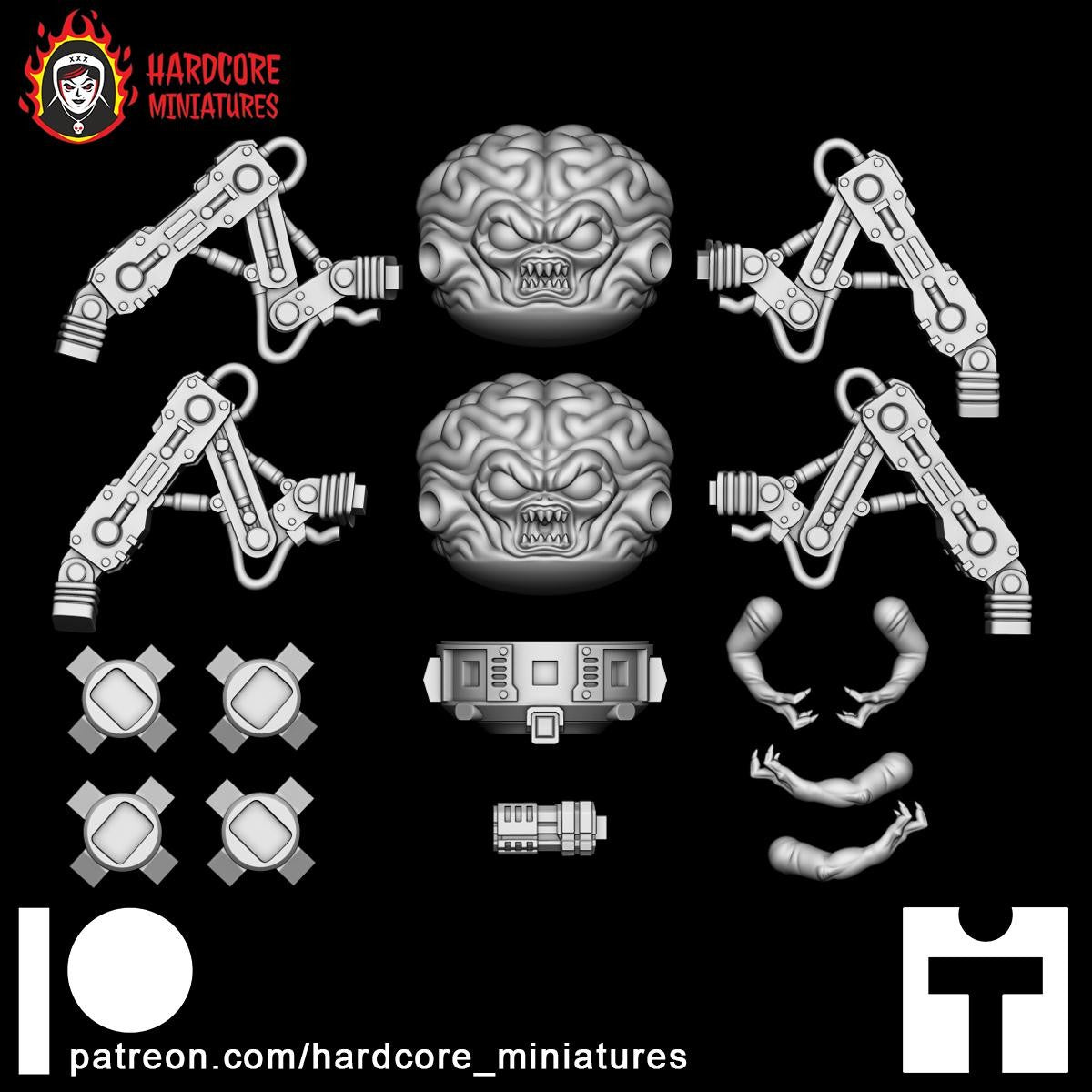 Doom arachnoBrain Walking 32mm dnd miniature doom video game Arachnotron