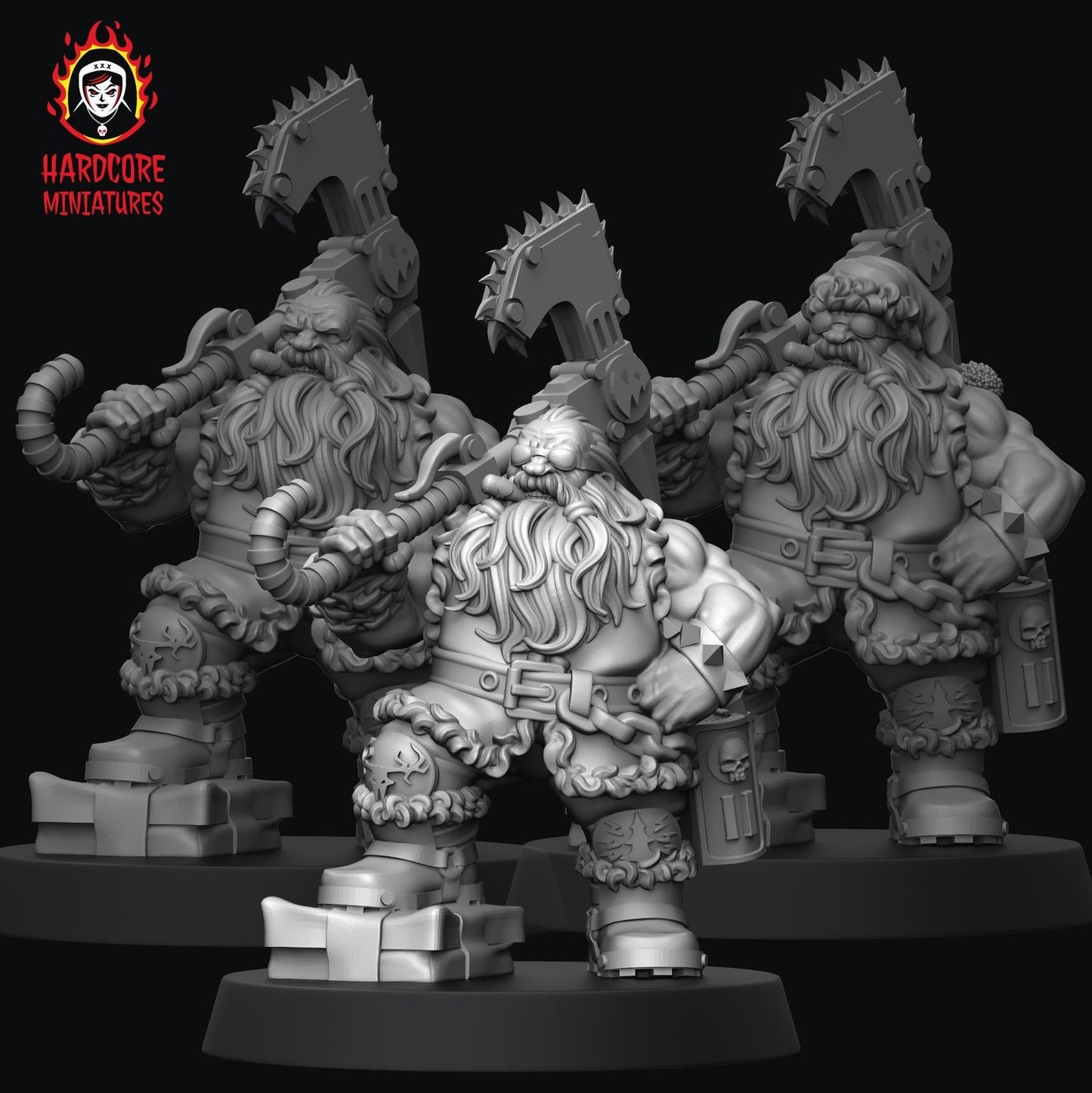 Santa Squatus : 32mm table top mini army builder santa ORC