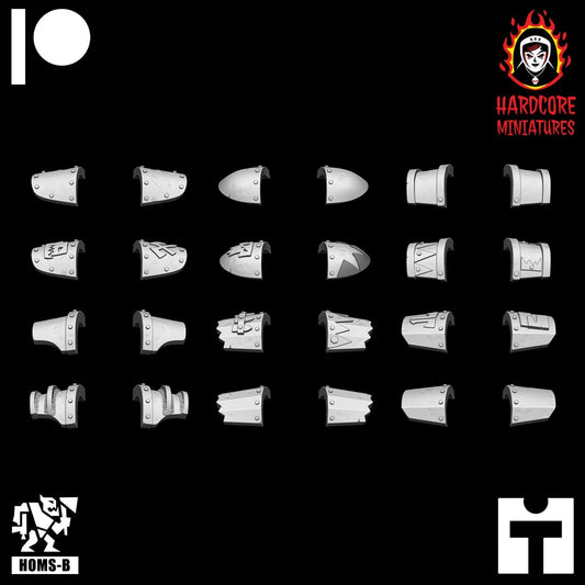 Brit Orcs Trench Raiders Shoulder pads pack 28mm army builder set 1 3d printed