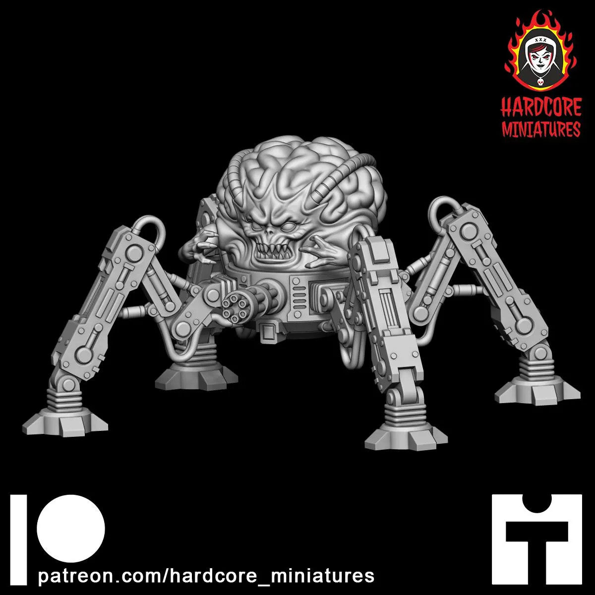 Doom Master Brain Standing 32mm dnd miniature doom video game Spider Mastermind