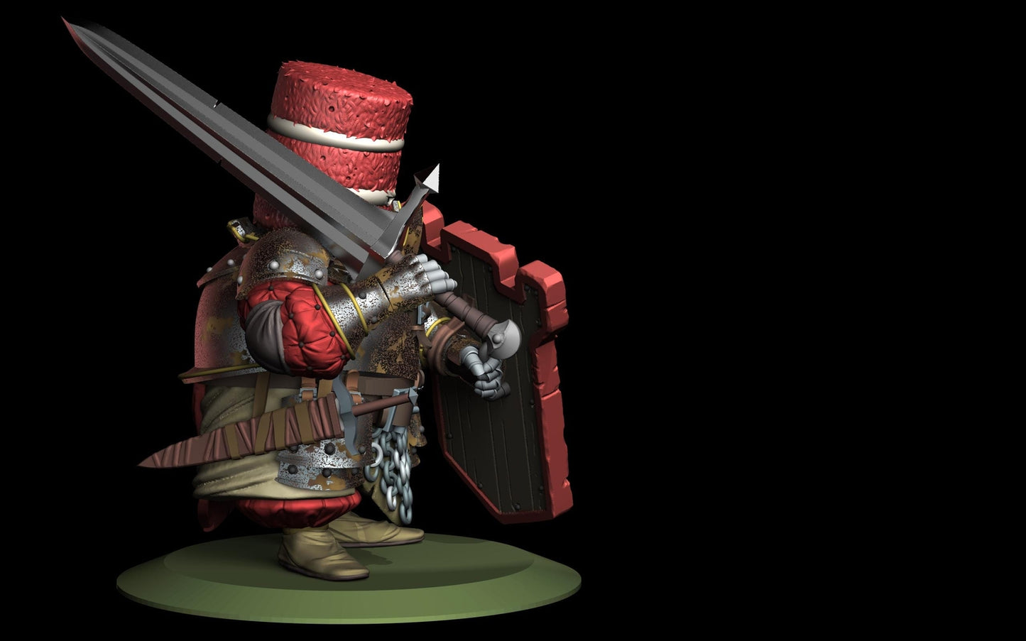 Red Velvet Cake Templar -- Food Fight! tabletop gaming DnD 32mm | 75MM