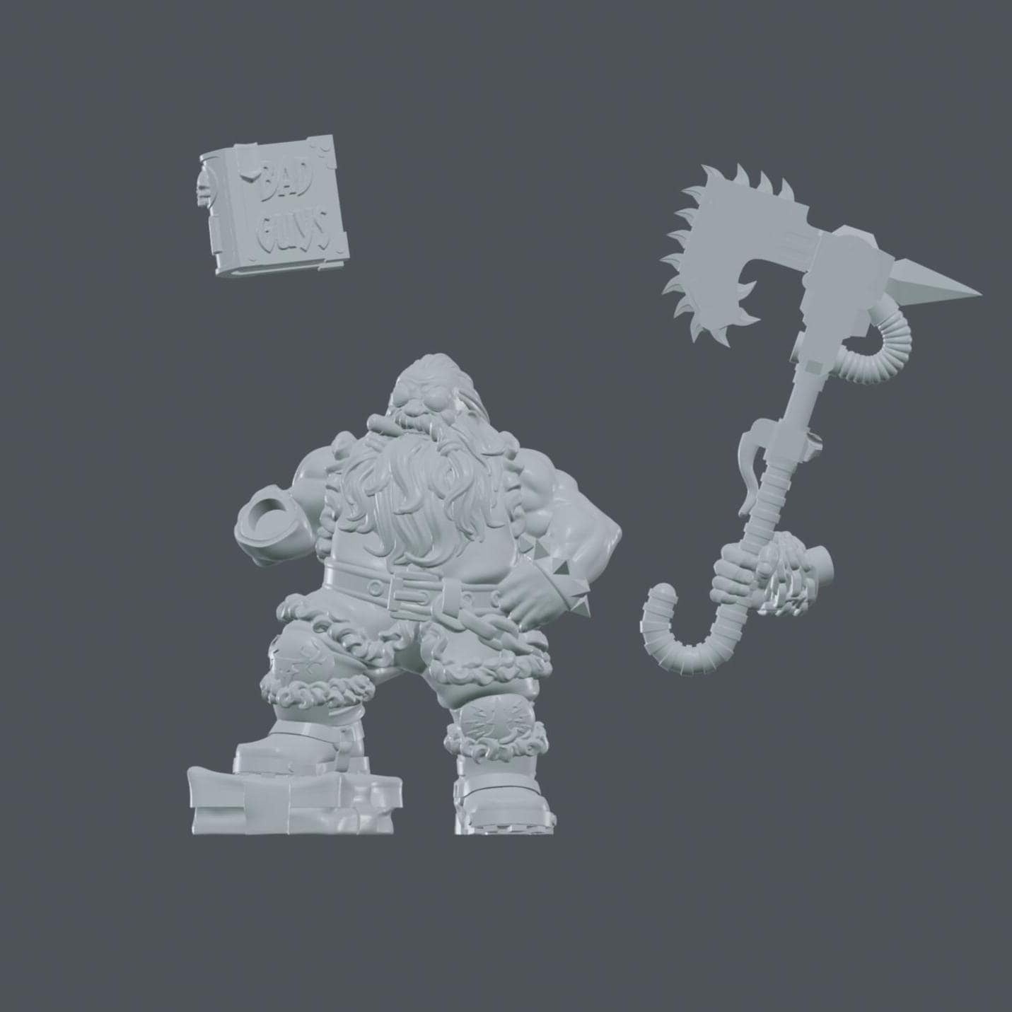 Santa Squatus : 32mm table top mini army builder santa ORC