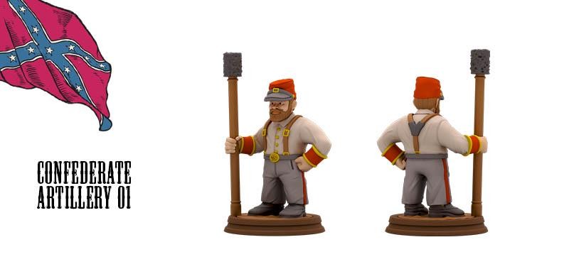 Confederate cannon Artillery American Civil War Set DnD Miniature, Tabletop RPG