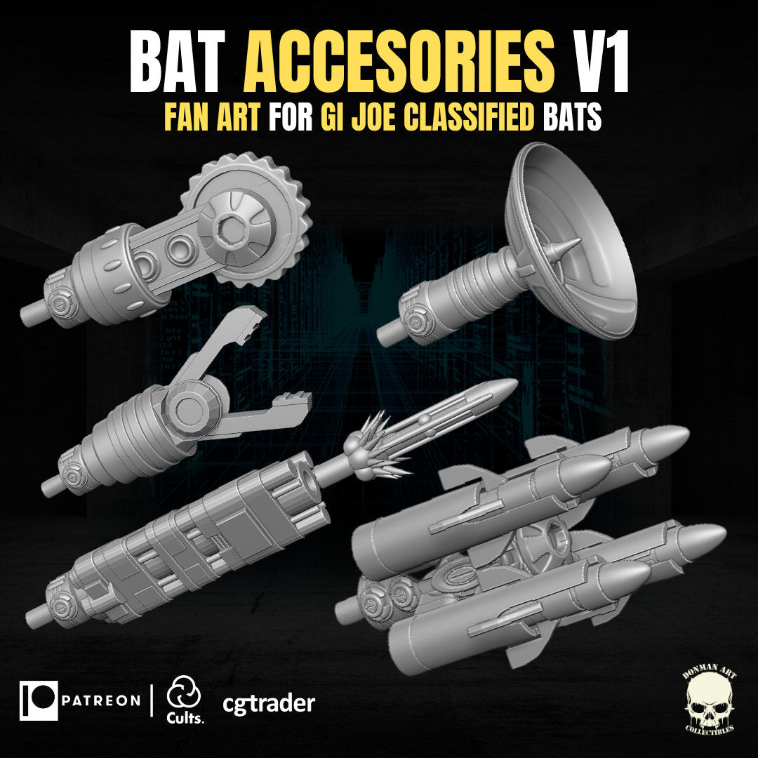 Cobra B.A.T. accessories pack 1:12 Scale Toy Accessory GI Joe Classified, marve
