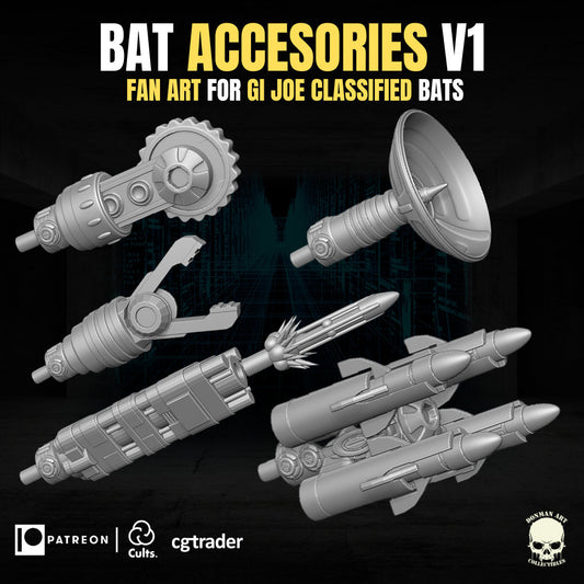 Cobra B.A.T. accessories pack 1:12 Scale Toy Accessory GI Joe Classified, marve