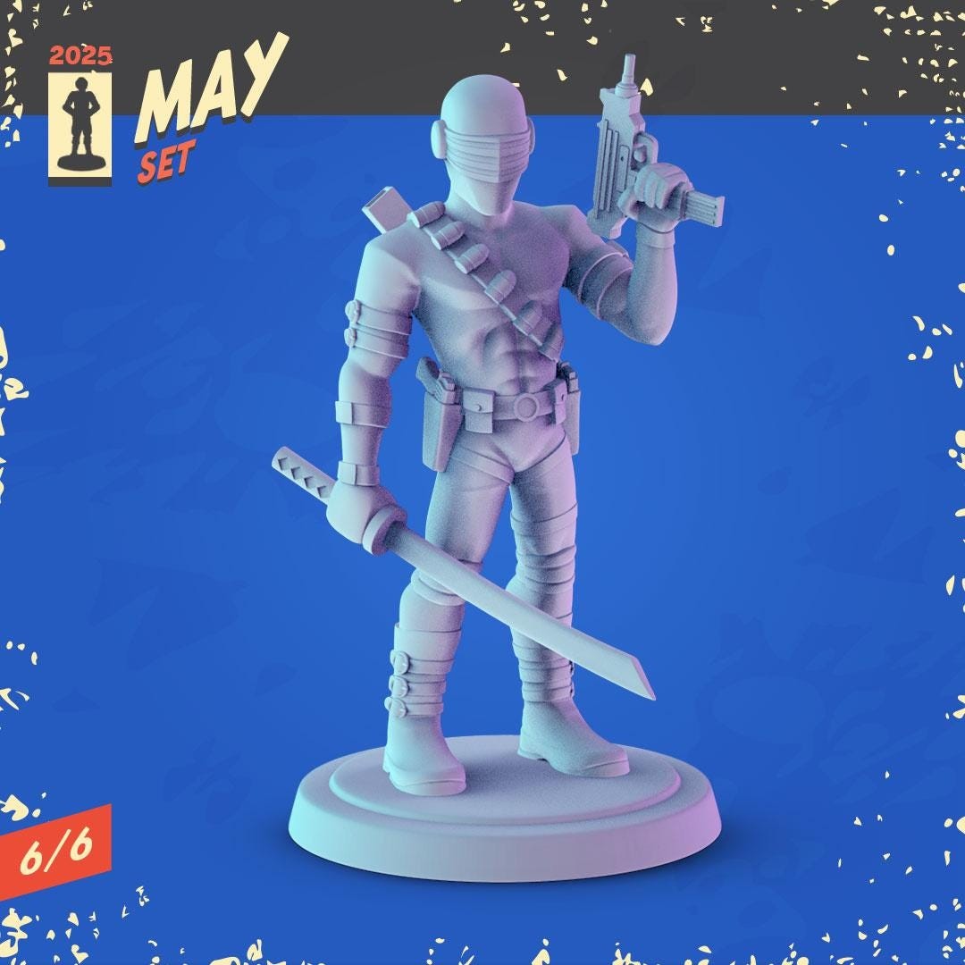 GI Joe 34mm Minis tabletop gaming, DnD Snake eyes | Destro | Scarlet | Cobra Co