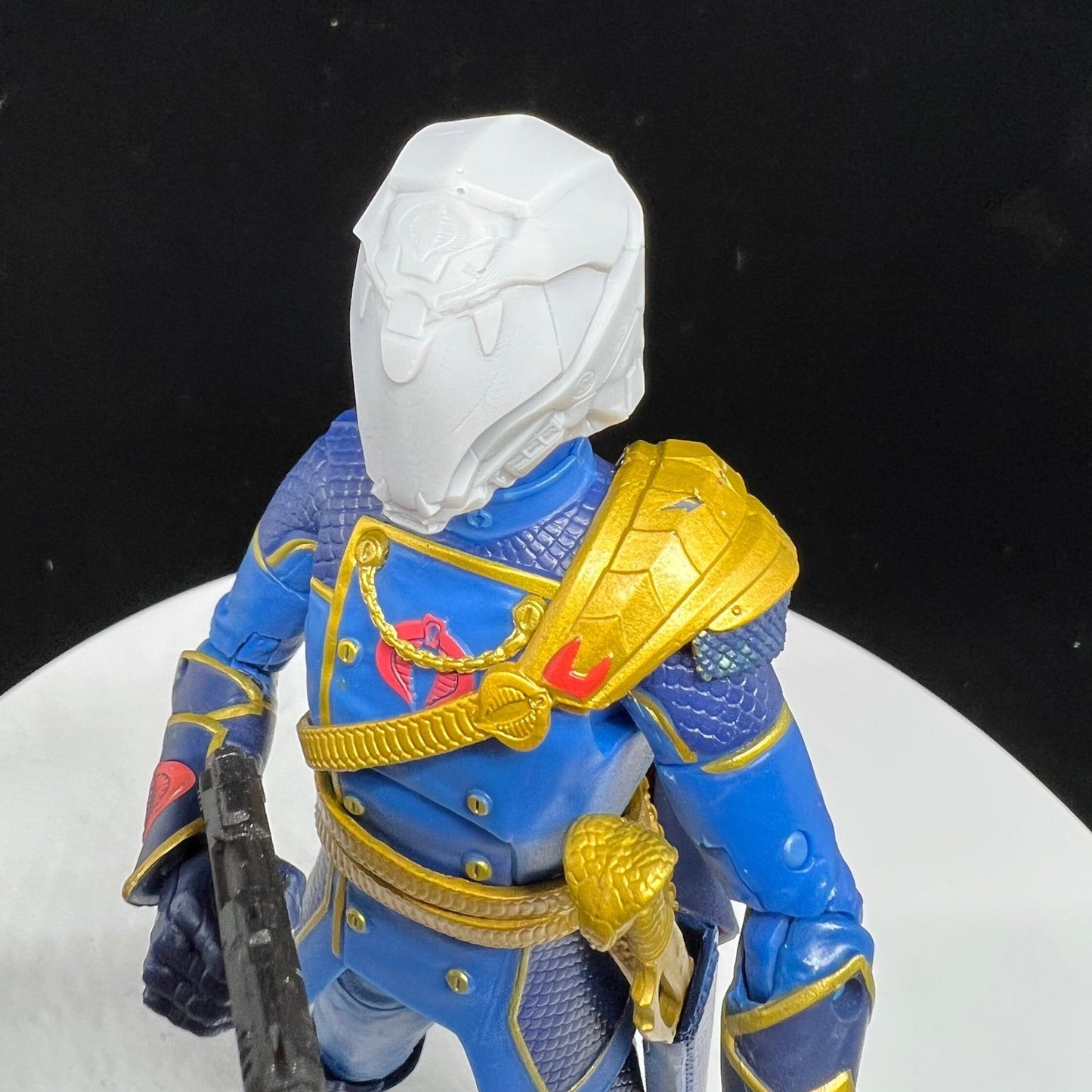 GI Joe Cobra Commander Custom Head Set 6" - Hooded, Classic, Movie Edition