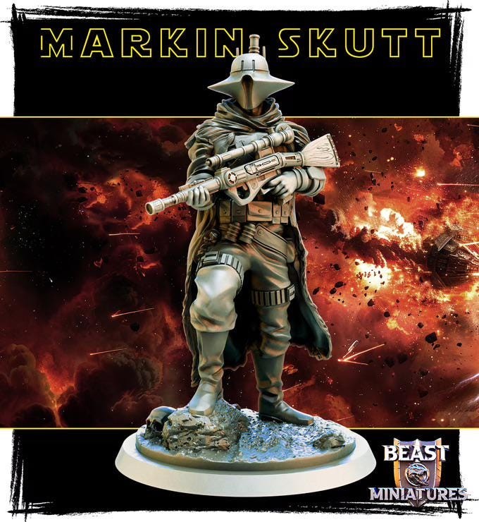 Markin Skutt Scum and Villainy 32mm Minis tabletop gaming, DnD 5E Star Wars Leg