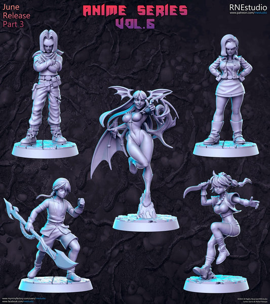 Anime Series Vol 5 Full Set DnD Miniature, Tabletop RPG DnD Mini, D&D Figurines