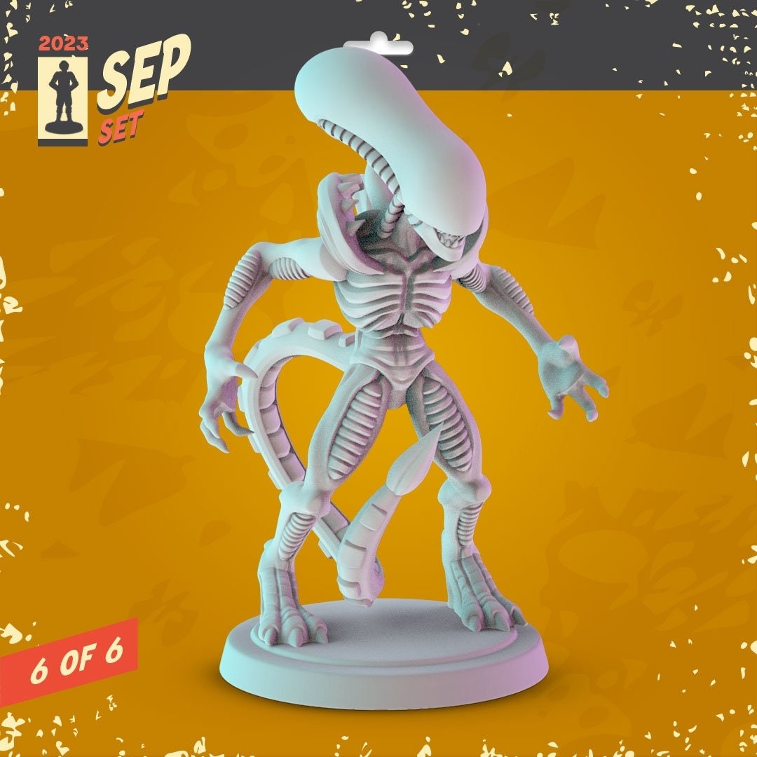 Alien 34mm Minis tabletop gaming, DnD Aliens, Prometheus