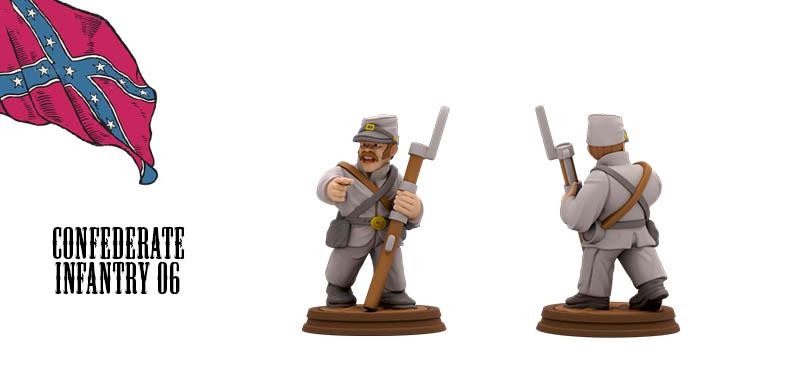 Confederate Infantry American Civil War Set DnD Miniature, Tabletop RPG, D&D Fi